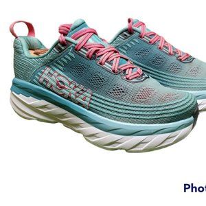Hoka One One Womens Bondi 6 1019270 ASCS Blue Running Shoes Sneakers Size 7